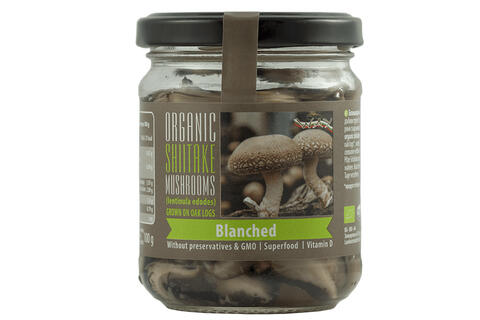ORGANIC SHIITAKE MUSHROOMS BLANCHED