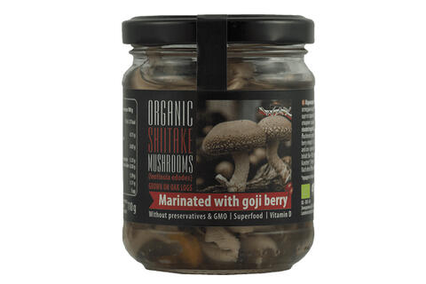ORGANIC SHIITAKE MUSHROOMS MARINATED WITH GOJI BERRY